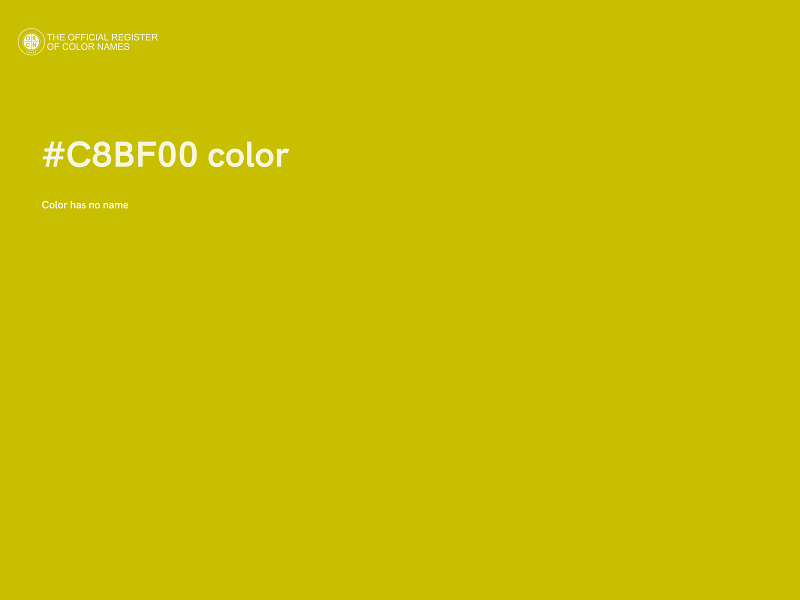 #C8BF00 color image