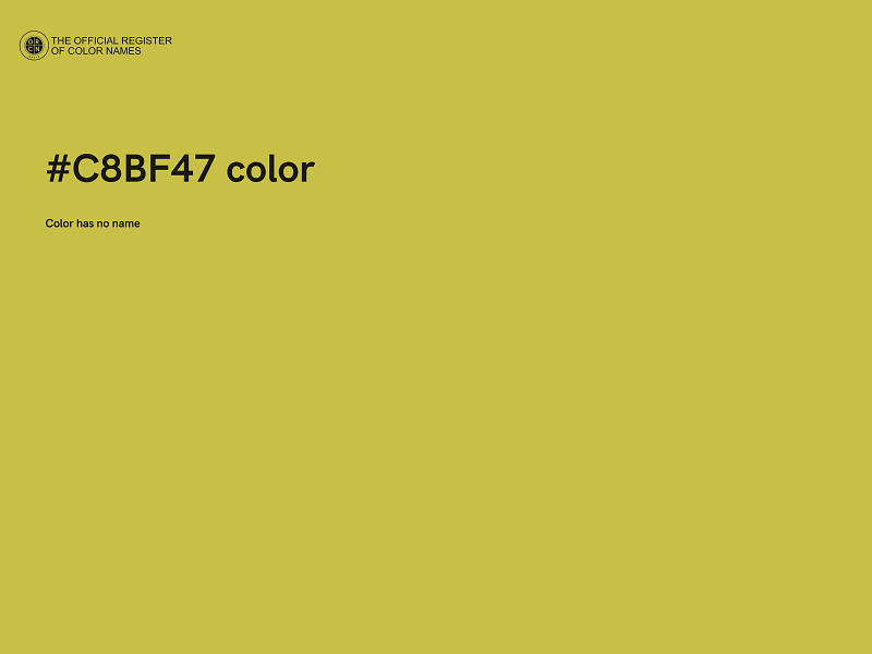 #C8BF47 color image