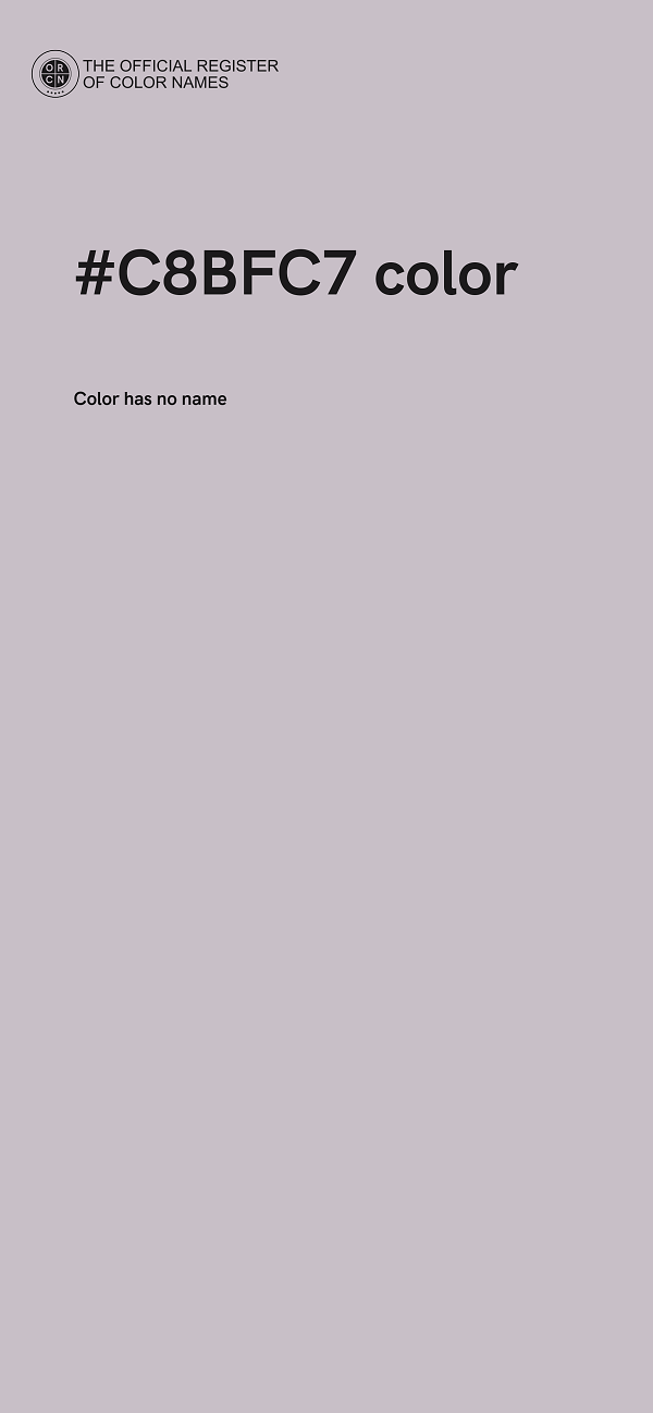 #C8BFC7 color image