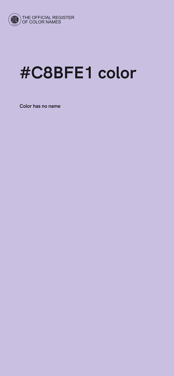 #C8BFE1 color image