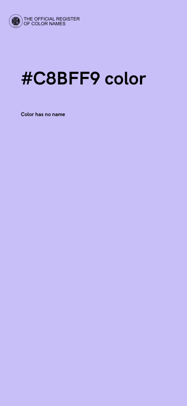 #C8BFF9 color image