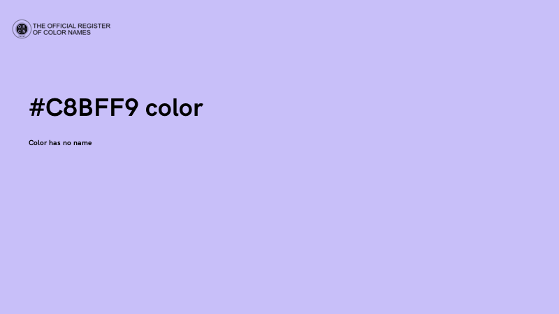 #C8BFF9 color image