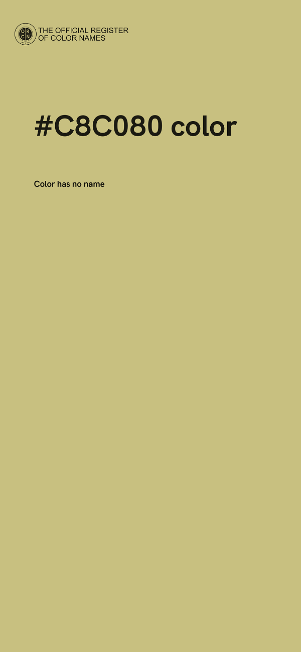 #C8C080 color image