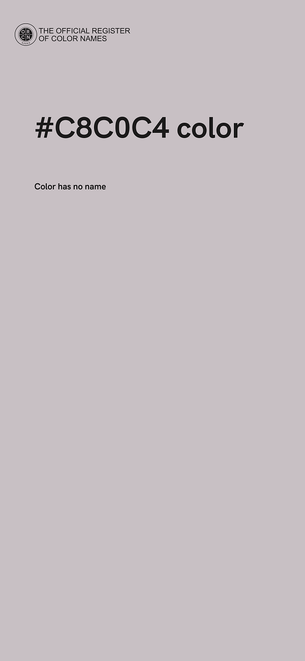 #C8C0C4 color image