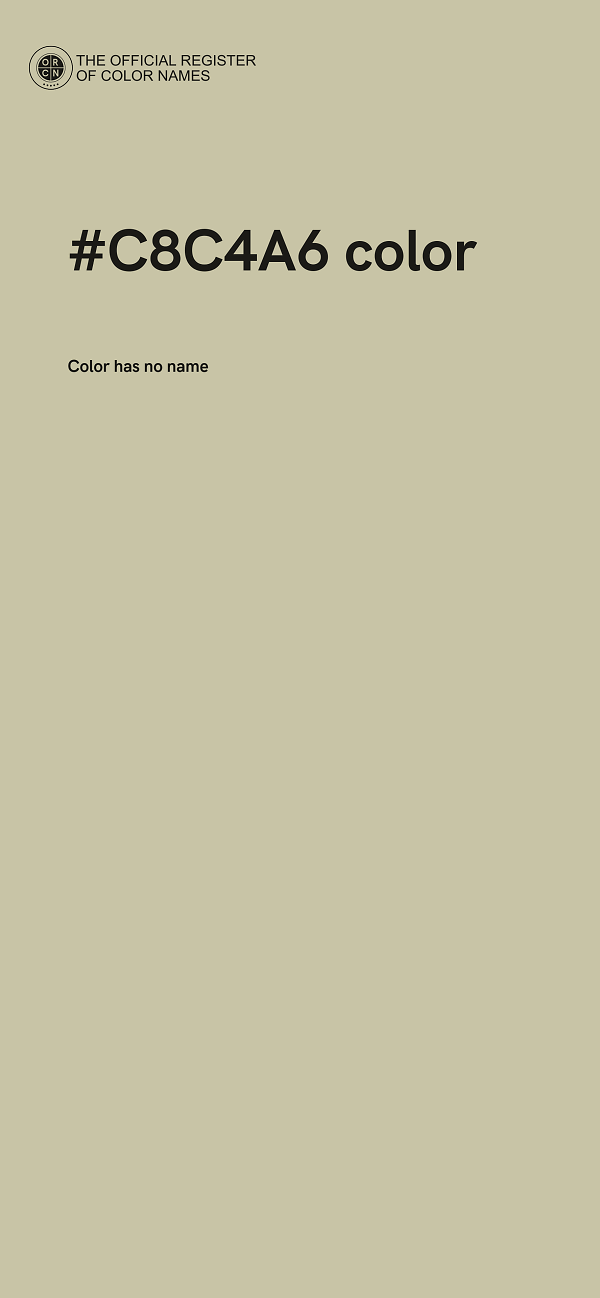 #C8C4A6 color image