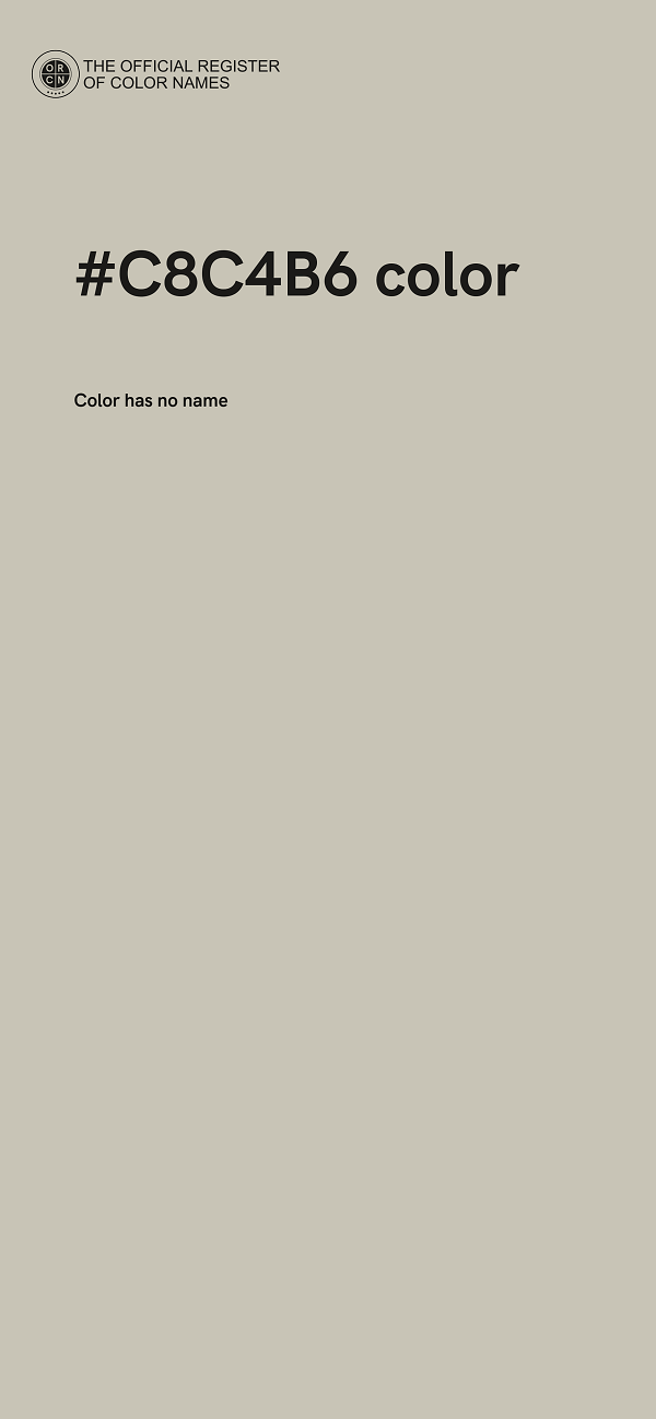 #C8C4B6 color image