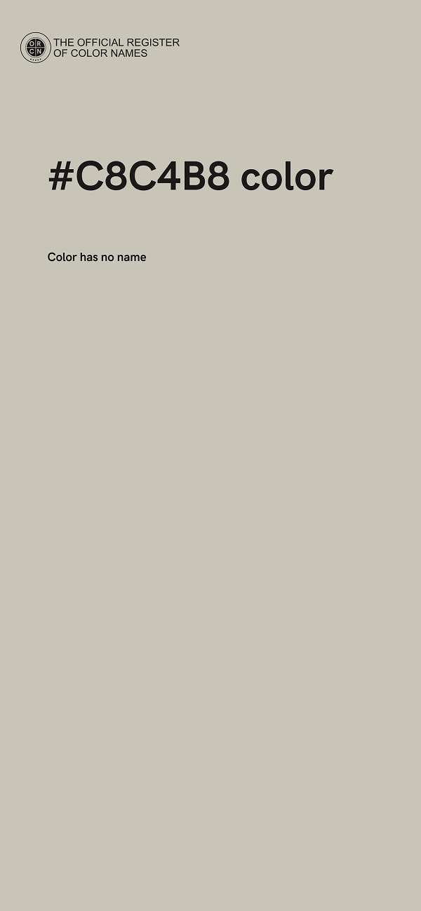 #C8C4B8 color image