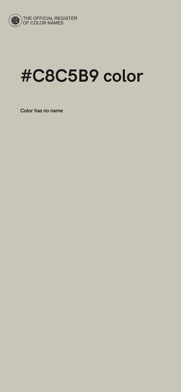 #C8C5B9 color image