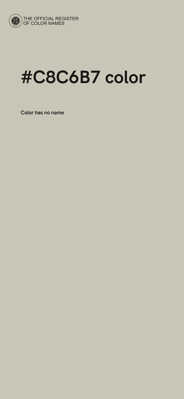 #C8C6B7 color image