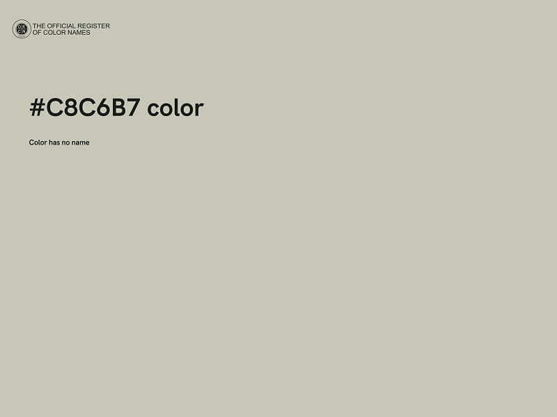 #C8C6B7 color image