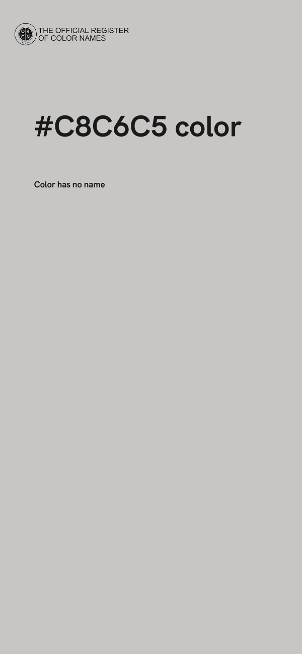 #C8C6C5 color image