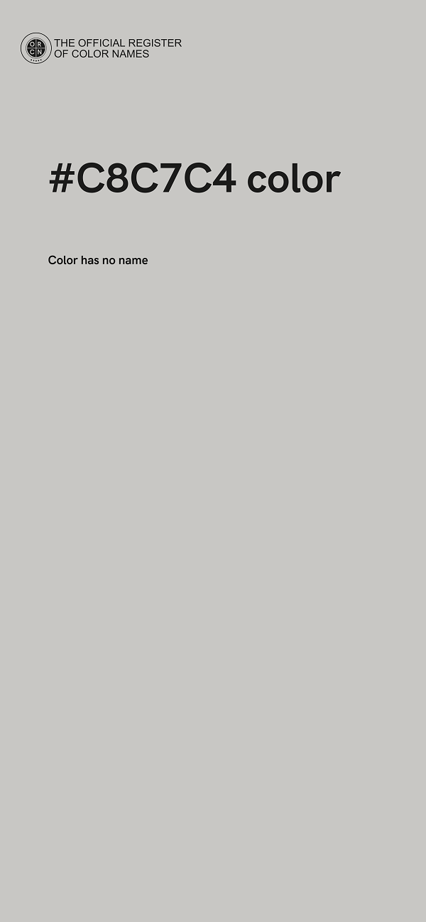 #C8C7C4 color image