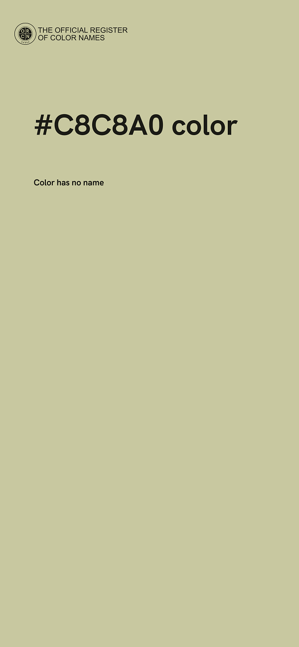 #C8C8A0 color image