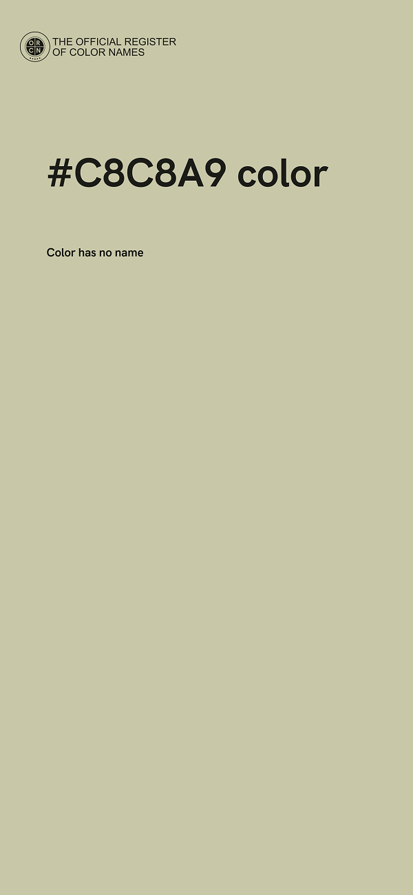 #C8C8A9 color image