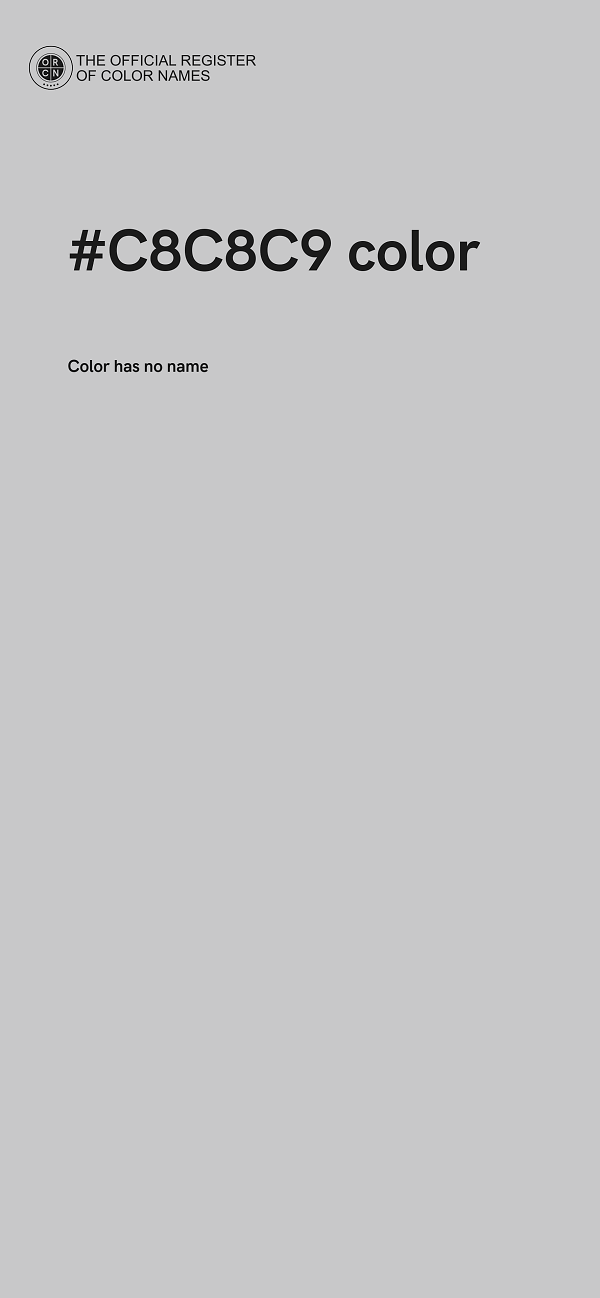 #C8C8C9 color image