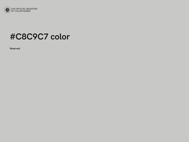 #C8C9C7 color image