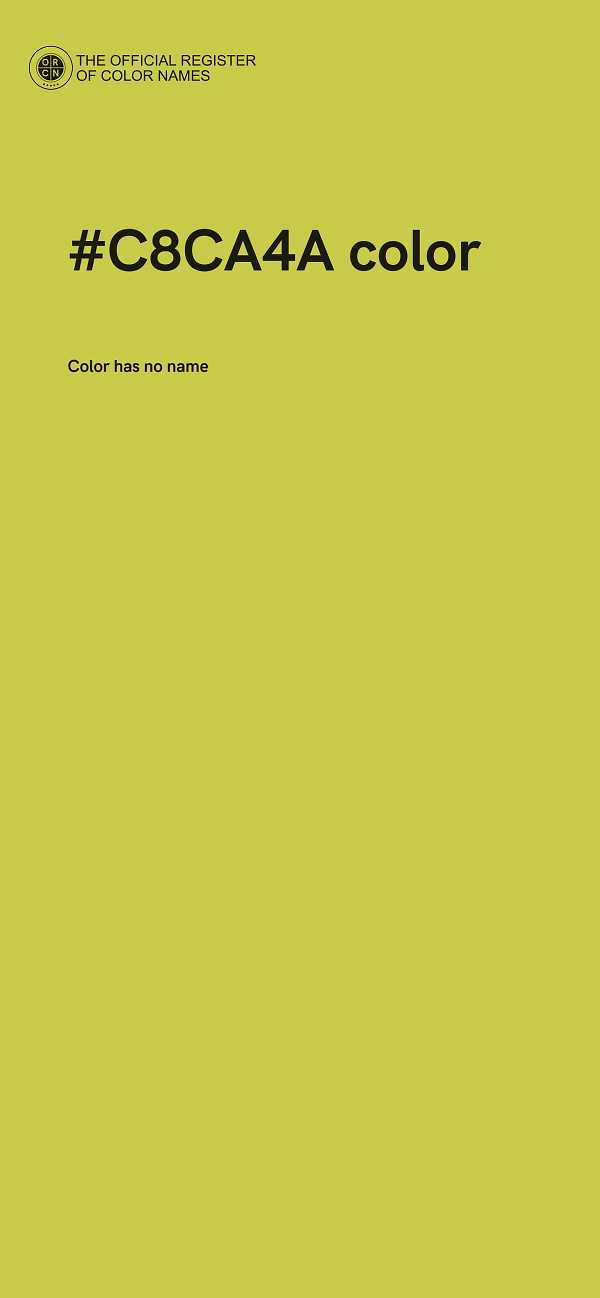 #C8CA4A color image