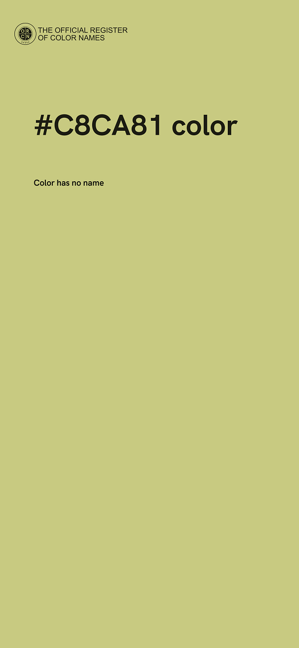 #C8CA81 color image