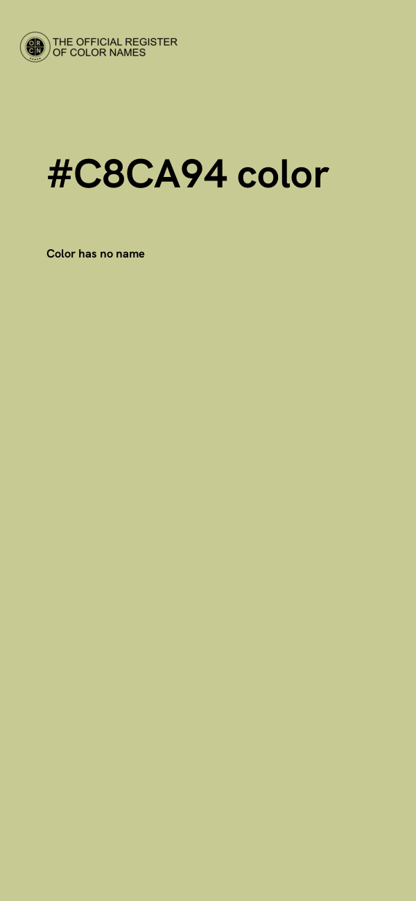 #C8CA94 color image