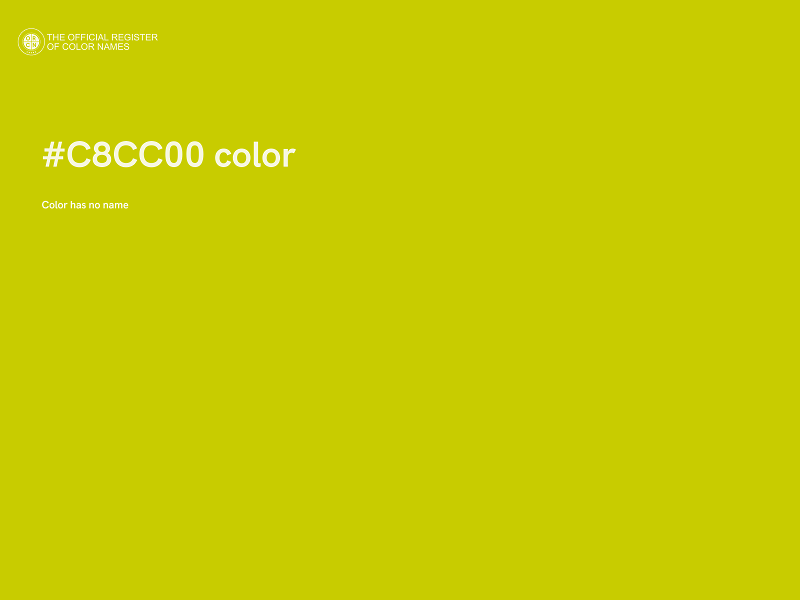 #C8CC00 color image