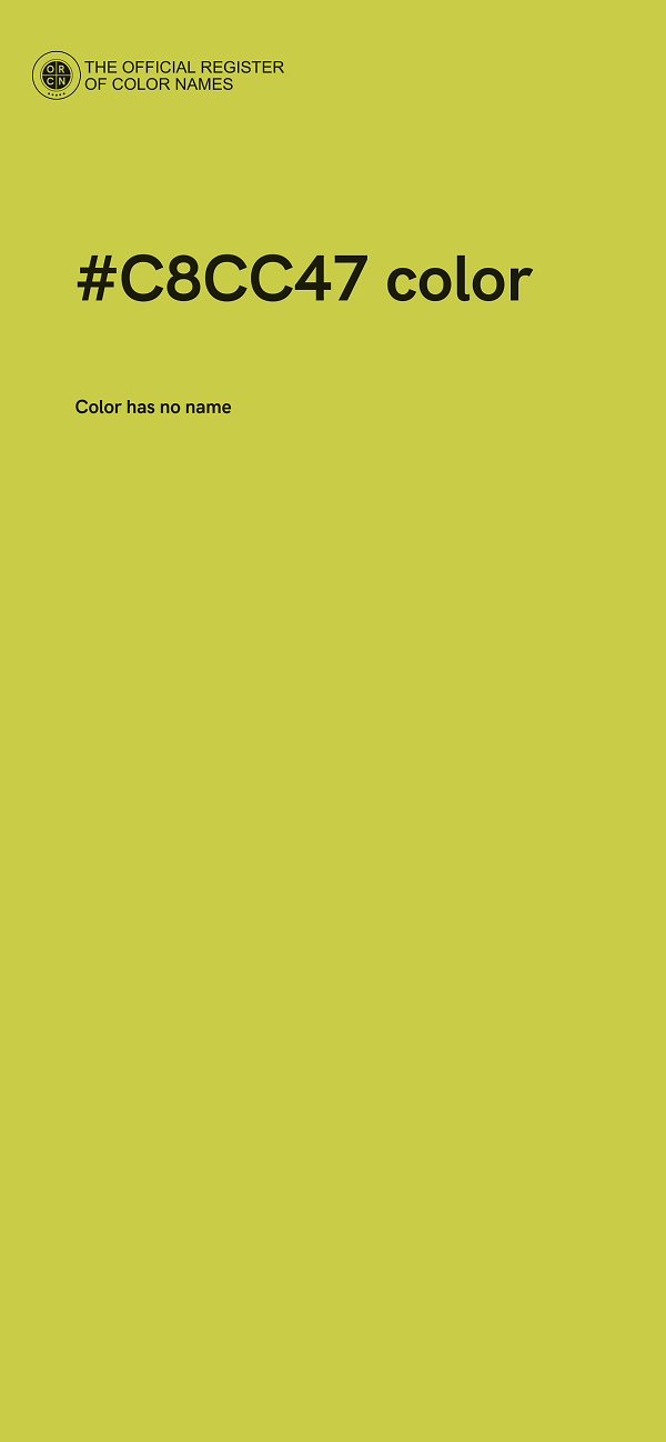 #C8CC47 color image
