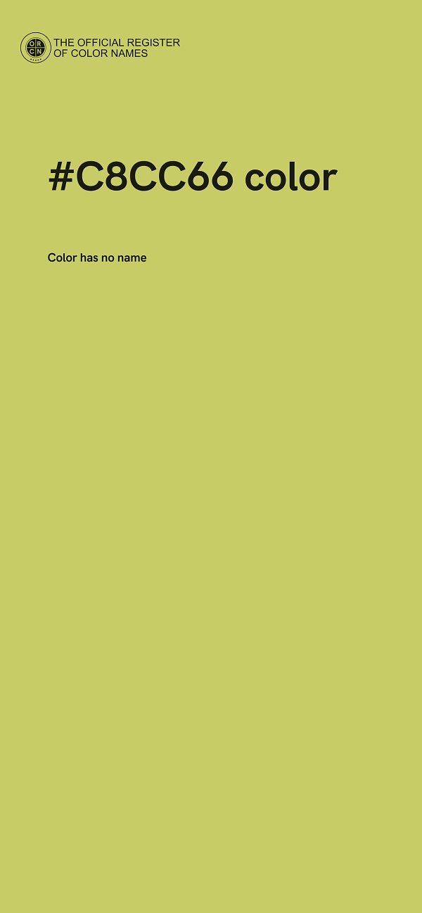#C8CC66 color image