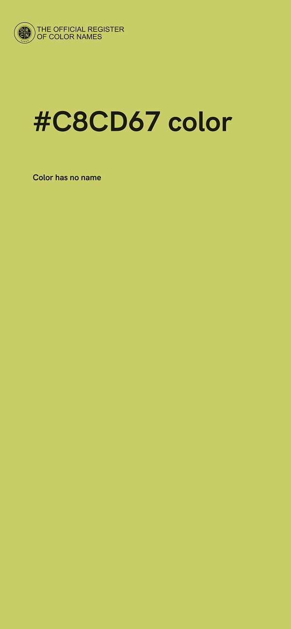 #C8CD67 color image