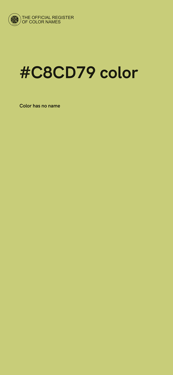#C8CD79 color image
