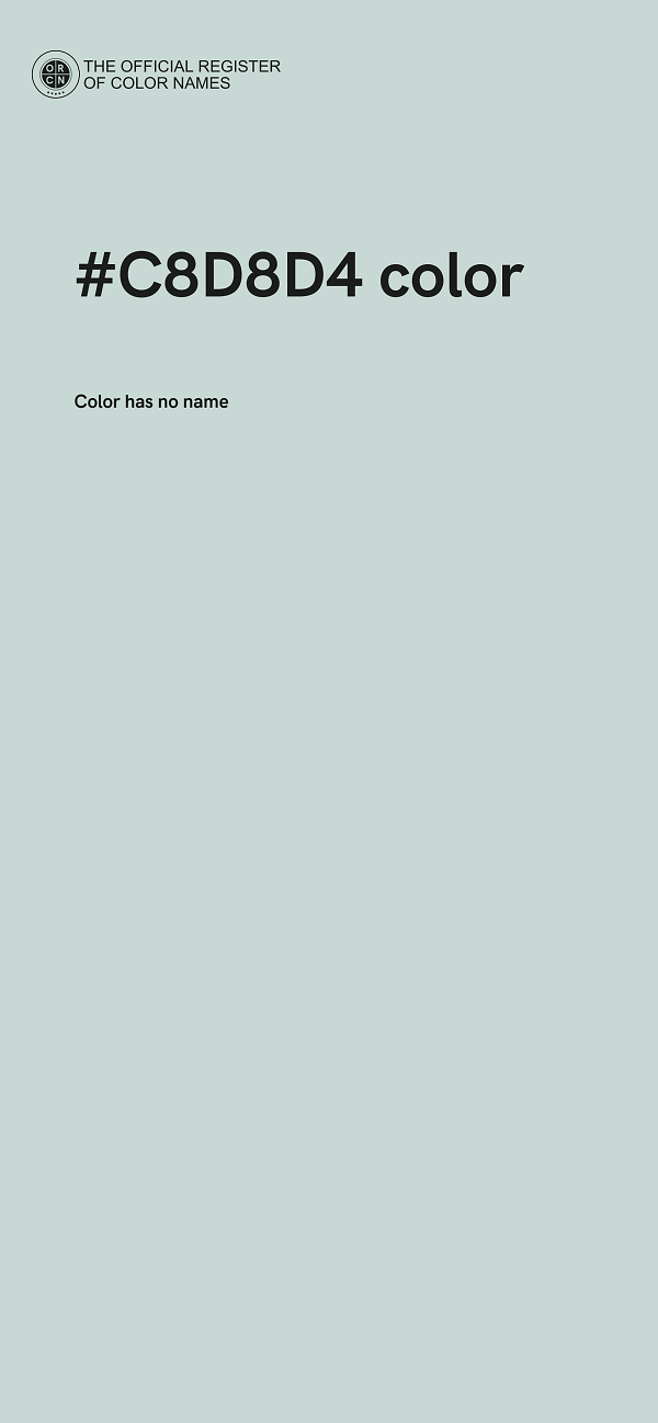 #C8D8D4 color image