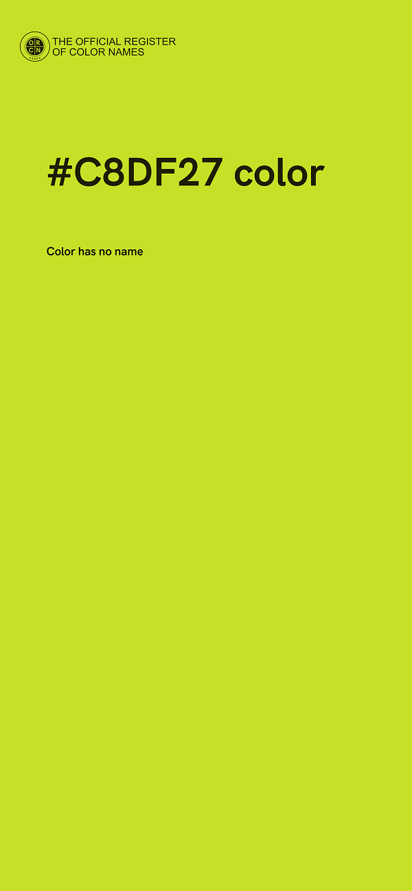 #C8DF27 color image