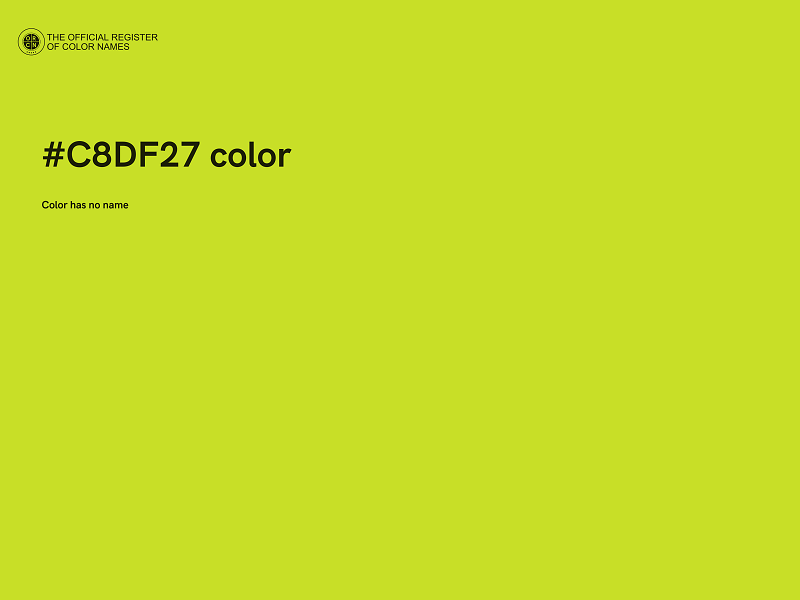 #C8DF27 color image