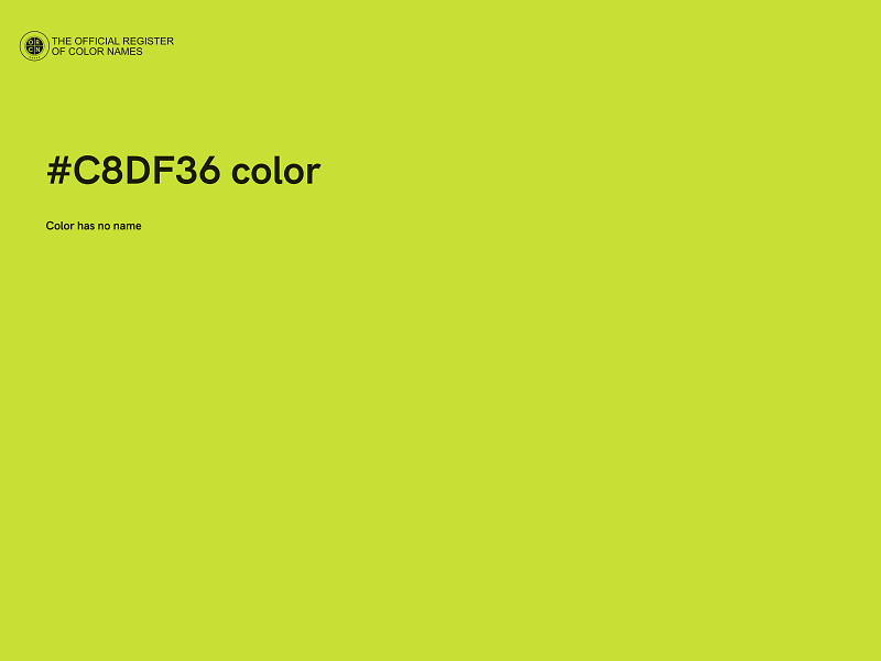 #C8DF36 color image