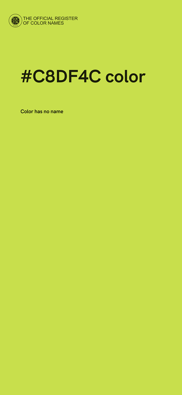 #C8DF4C color image