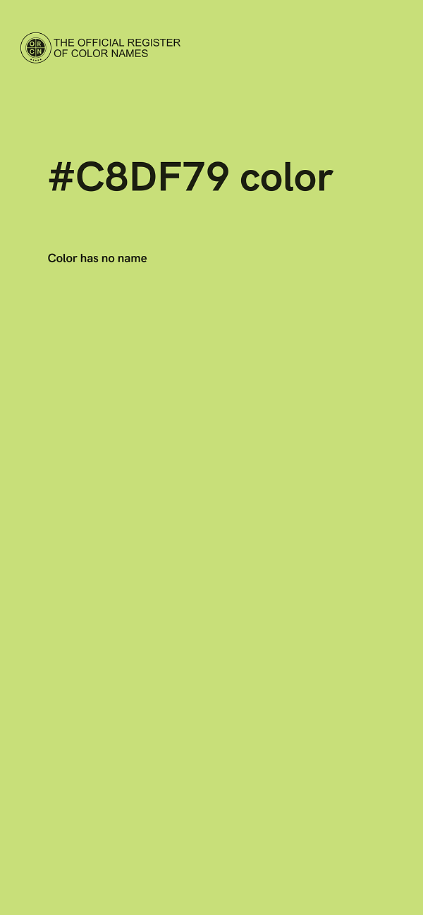 #C8DF79 color image