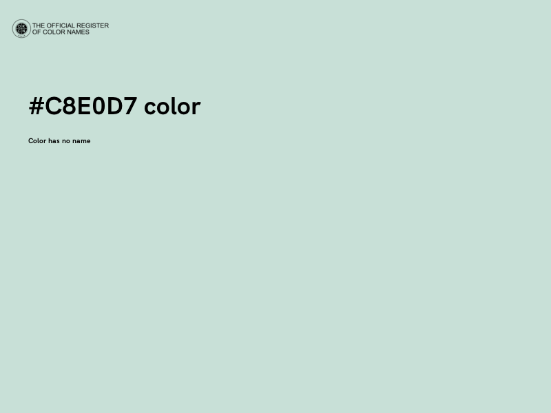 #C8E0D7 color image