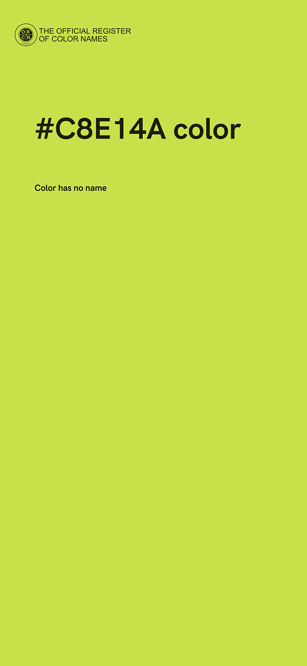 #C8E14A color image
