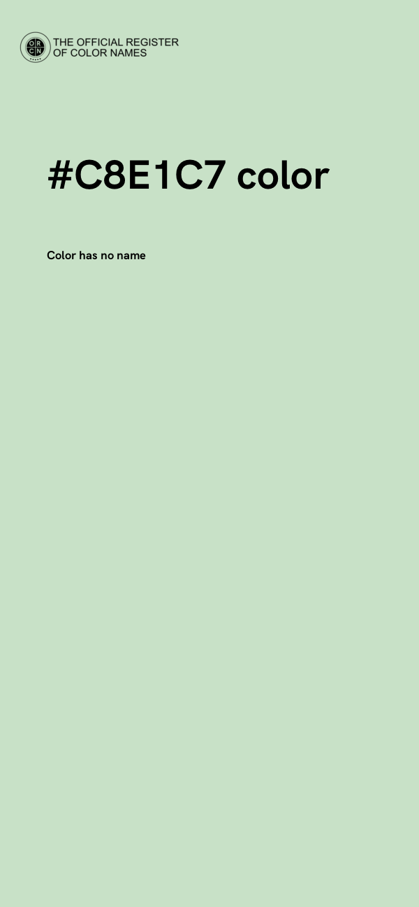 #C8E1C7 color image