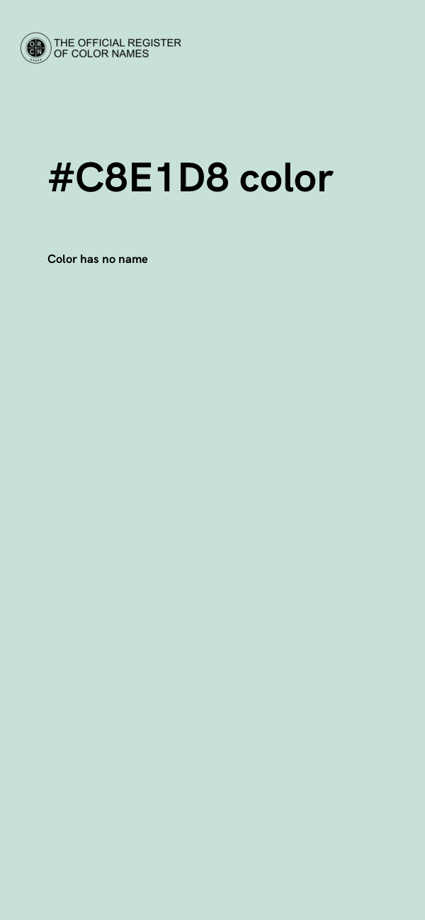 #C8E1D8 color image
