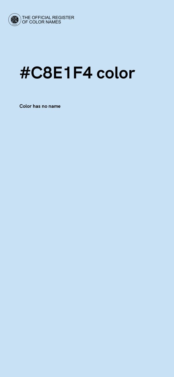 #C8E1F4 color image