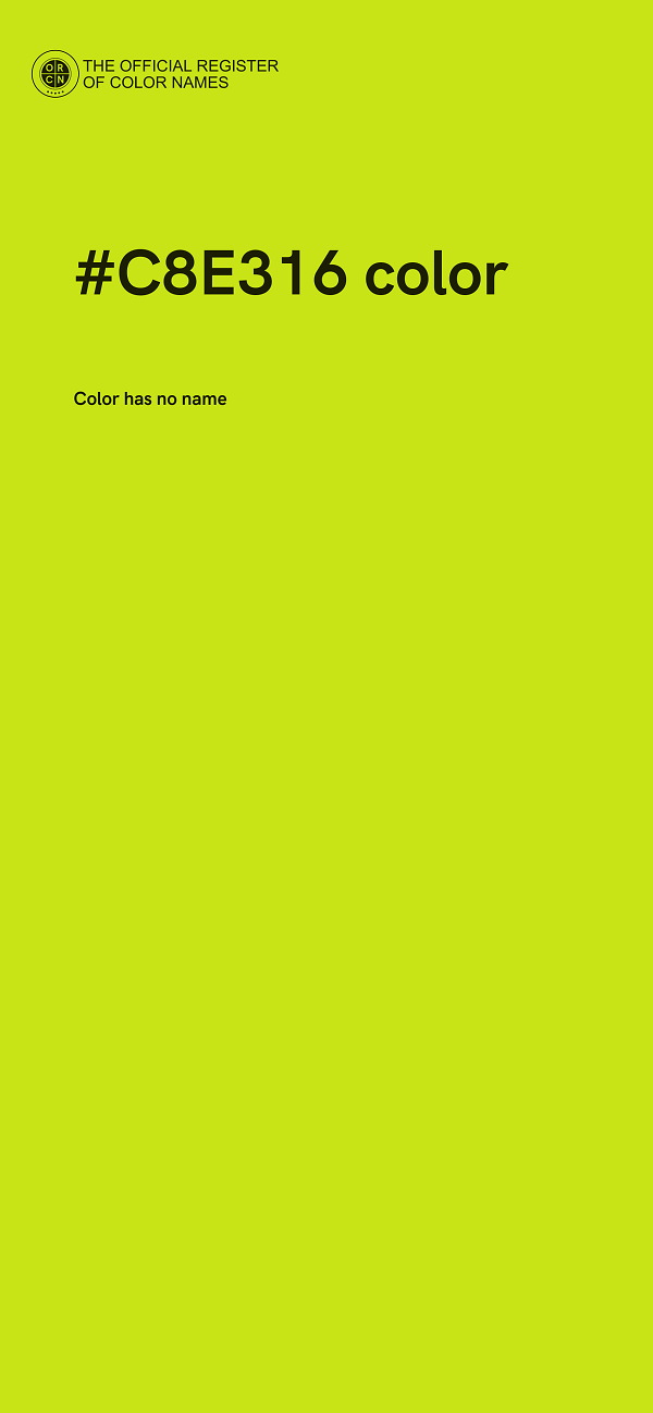 #C8E316 color image