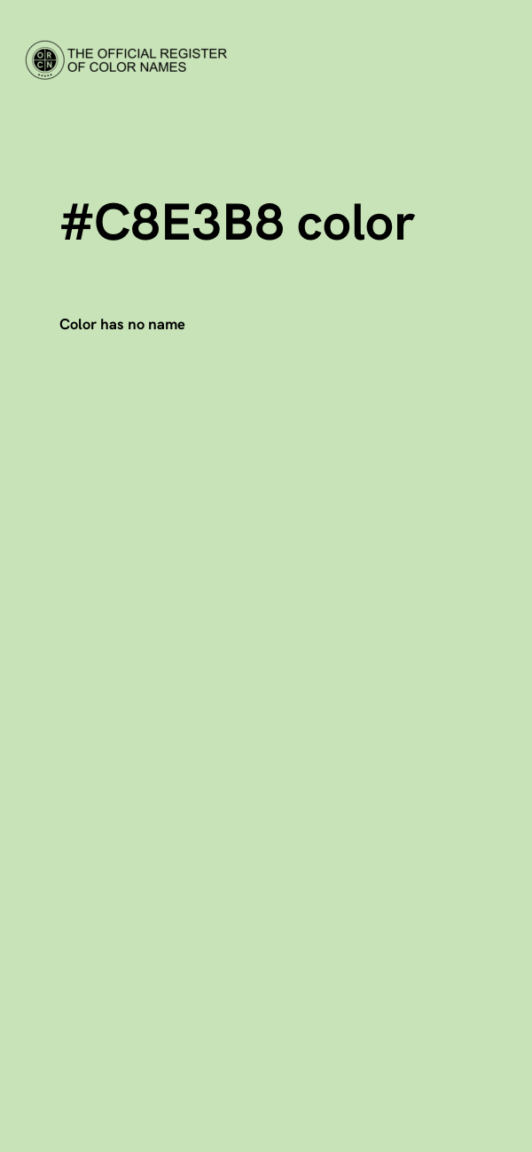 #C8E3B8 color image