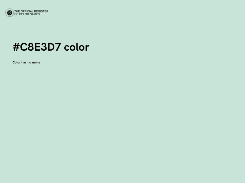 #C8E3D7 color image