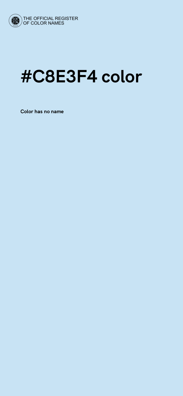 #C8E3F4 color image