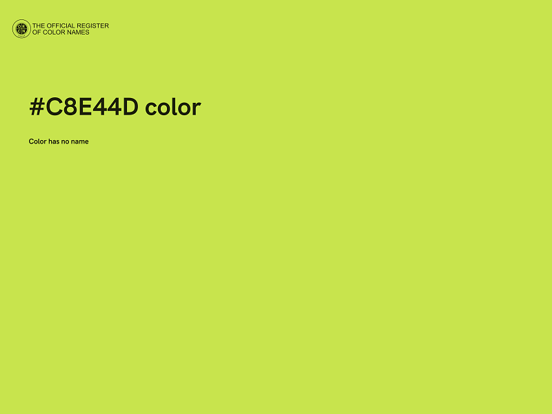 #C8E44D color image