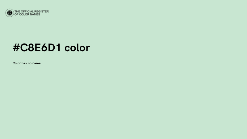 #C8E6D1 color image