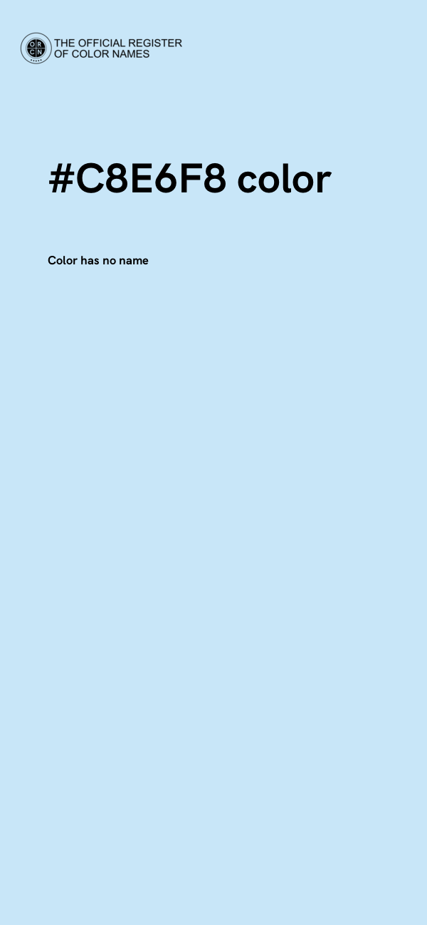 #C8E6F8 color image