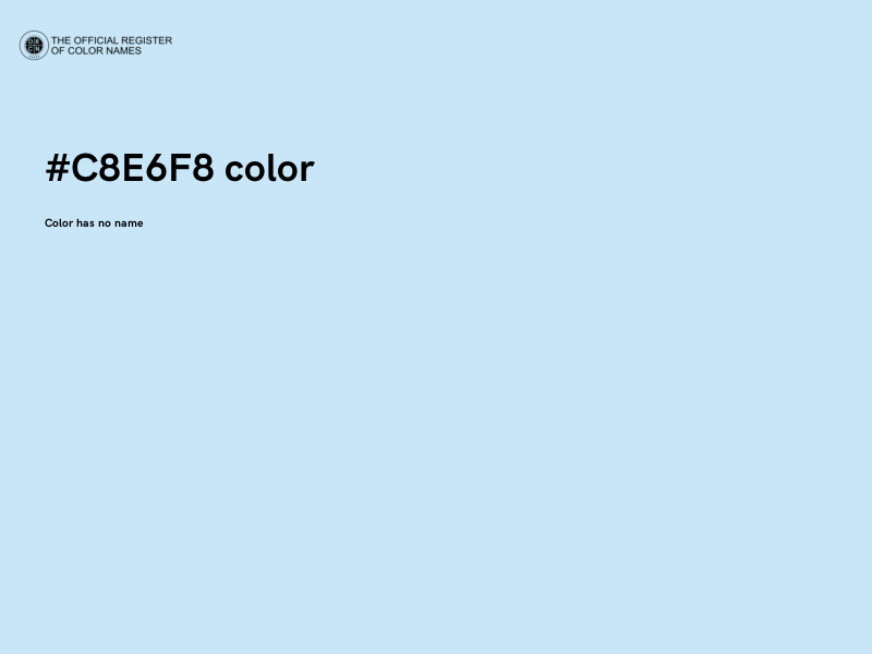 #C8E6F8 color image