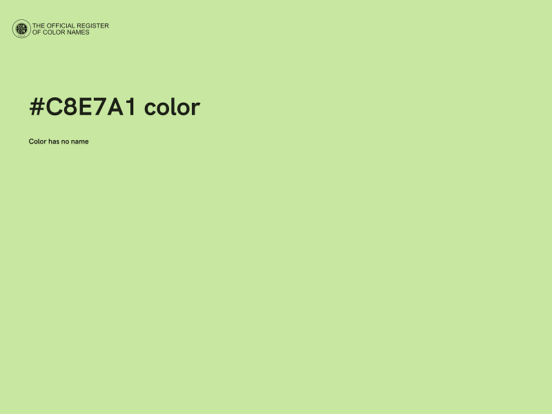 #C8E7A1 color image