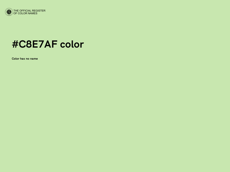 #C8E7AF color image