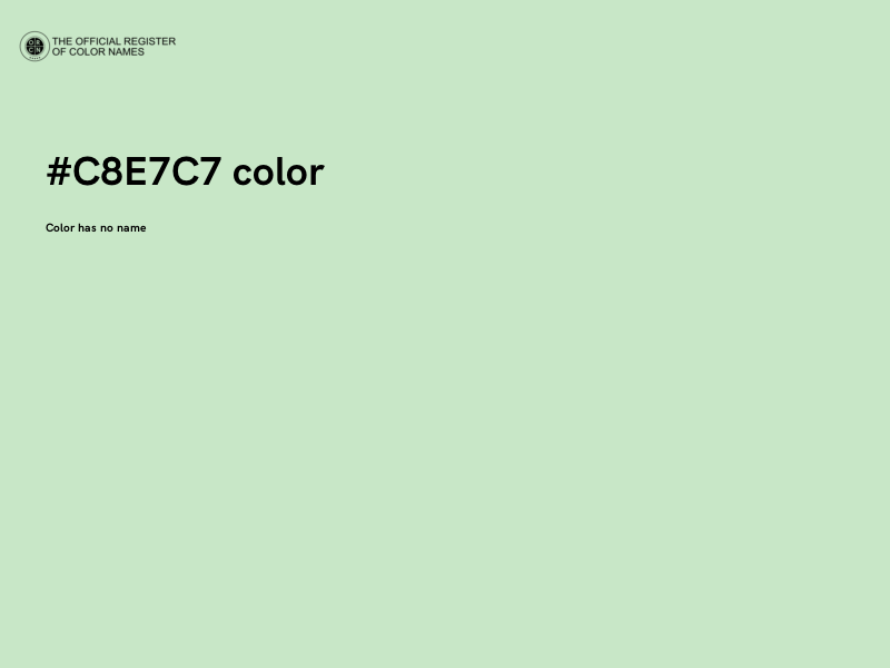 #C8E7C7 color image